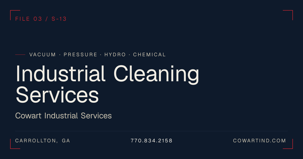 Industrial Cleaning Services | Cowart Industrial Services